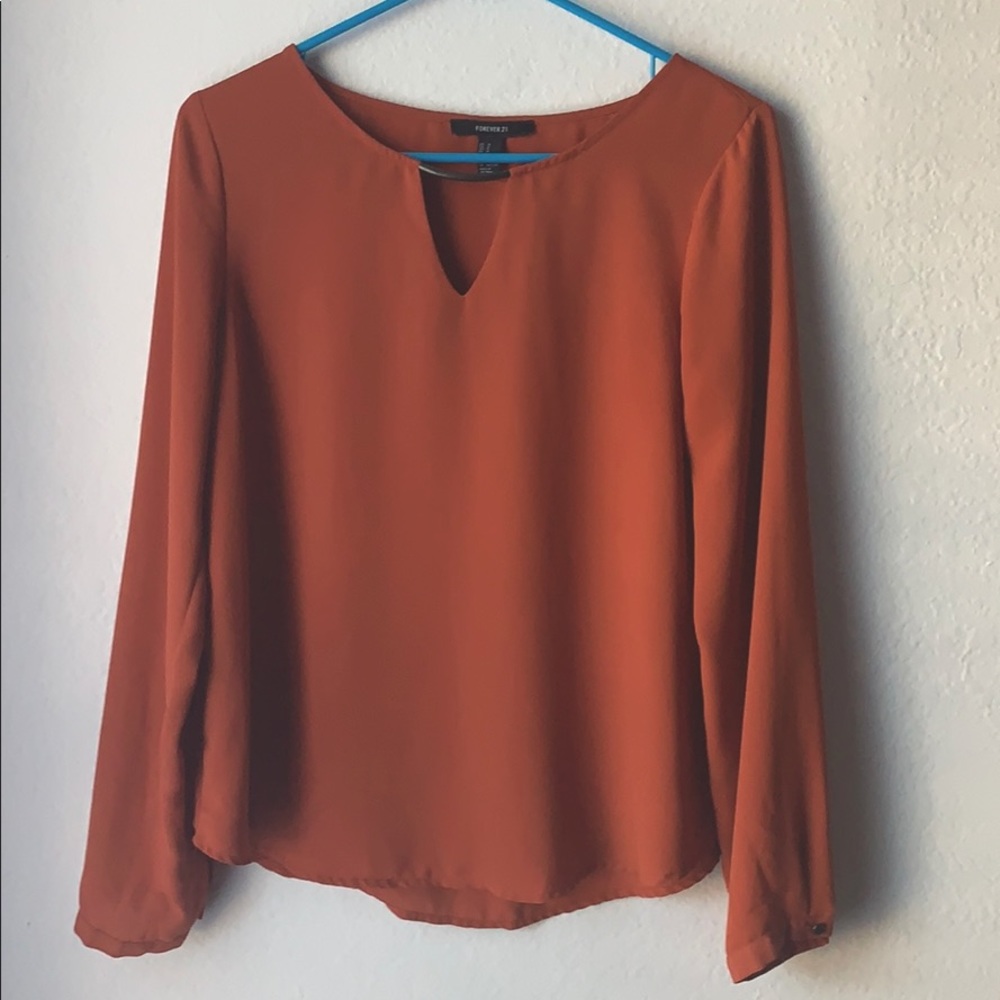 Forever 21 Rust Red Blouse Size M